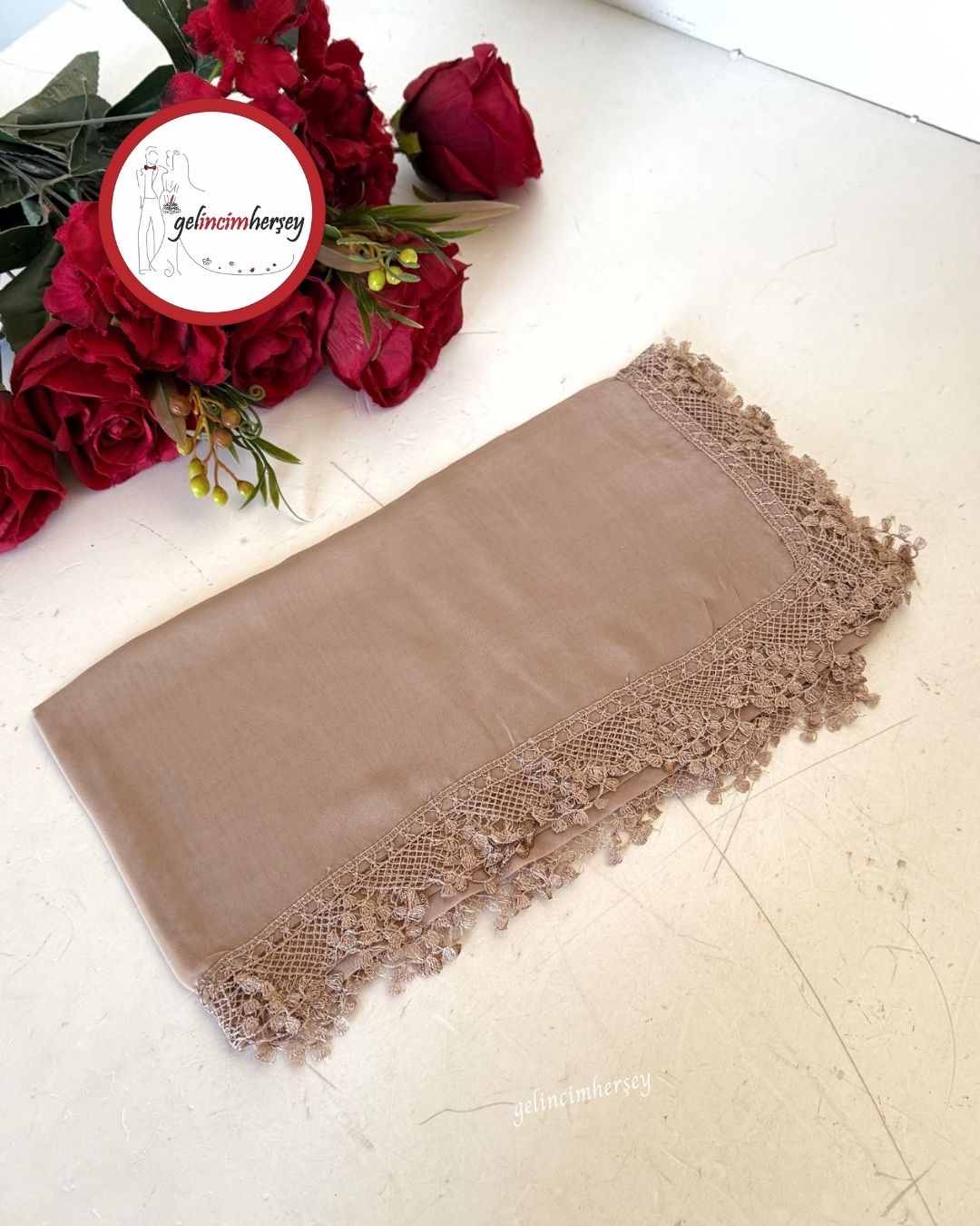 GelincimherşeyMakineİşiİğneOyalıMevlütÖrtüsüBej