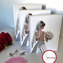 Gelincimherşey 3'lü Gelin Resimli Gelin Bohçası Çeyiz Kutusu