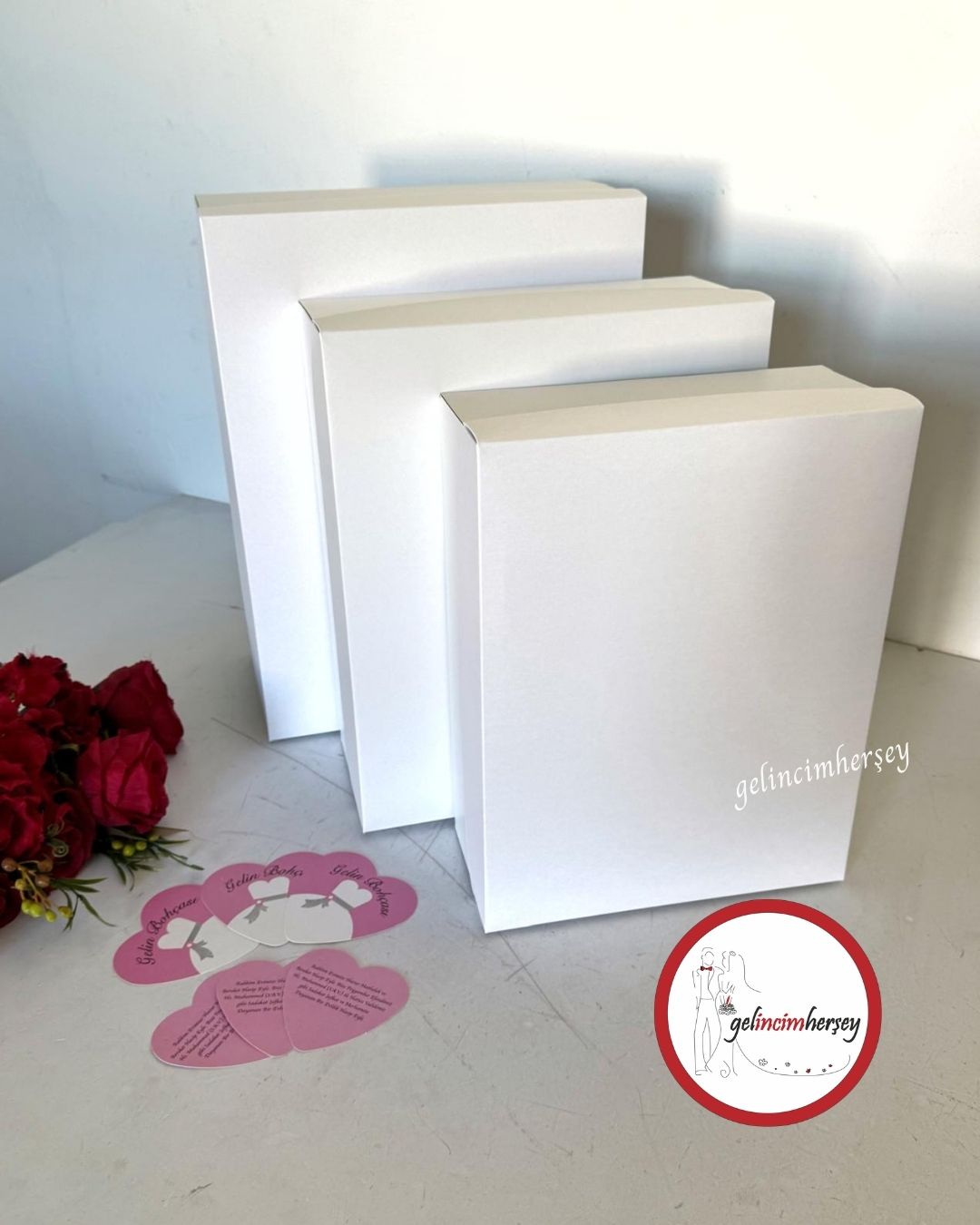 Gelincimherşey3'lüSadeGelinBohçasıÇeyizKutusu1