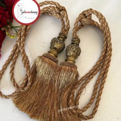 Gelincimherşey Fon Perde İçin Kol Bağı Püsküllü 2’li Braçol - Camel-Krem