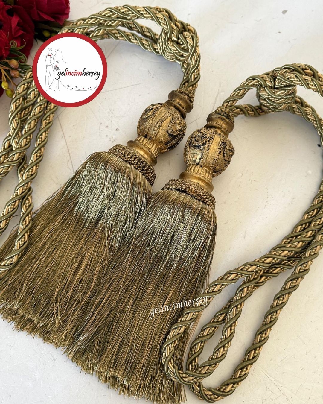 GelincimherşeyFonPerdeİçinKolBağıPüsküllü2’liBraçolHakiKrem1