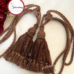 Gelincimherşey Fon Perde İçin Kol Bağı Püsküllü 2’li Braçol - Kahverengi