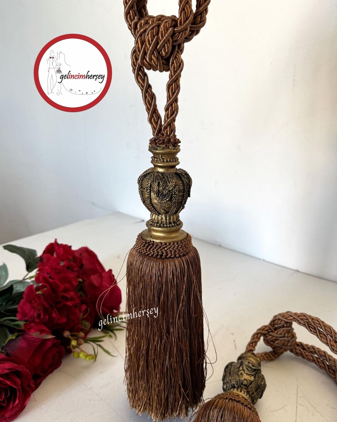 GelincimherşeyFonPerdeİçinKolBağıPüsküllü2’liBraçolKoyuKahverengi1