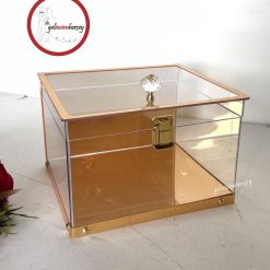 Gelincimherşey Kristal Kulplu Şeffaf Dekoratif Çeyiz Sunum Kutusu