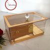 Gelincimherşey Gold Kristal Başlıklı Şeffaf Makyaj Sandığı
