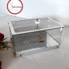 GelincimherşeyGümüşKristalBaşlıklıŞeffafMakyajSandığı Gelincimherşey Gümüş Kristal Başlıklı Şeffaf Makyaj Sandığı