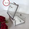 Gelincimherşey Gümüş Kristal Başlıklı Şeffaf Makyaj Sandığı