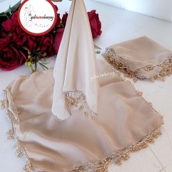 Gelincimherşey Kristal Boncuklu Şifon Halay Mendili 10'lu - BEJ