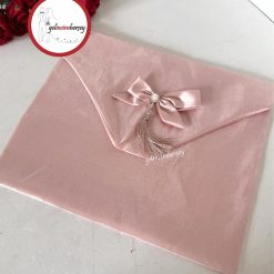 Gelincimherşey Saten Fiyonklu Zarf Bohça Pudra
