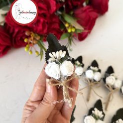 Gelincimherşey 10'lu Lateks Çiçekli Şık Sade Kırık Beyaz Yaka Çiçeği