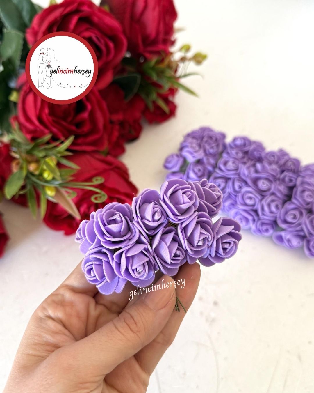 Gelincimherşey60'lıLateksÇiçekMor1