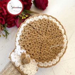 Gelincimherşey Kese Şeklinde El Örgüsü Lif - CAPPUCİNO