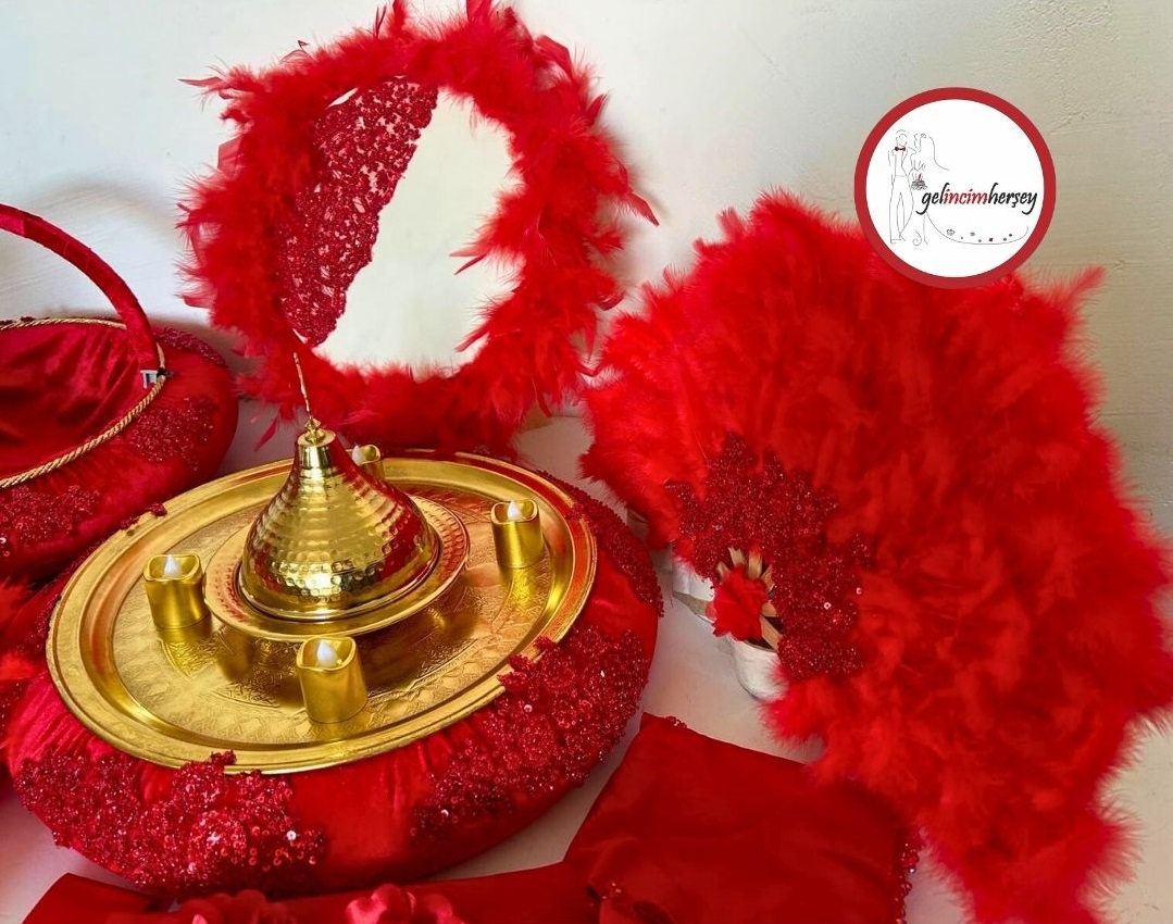 GelincimherşeyKırmızıHürremVIPBoncukDantelliKınaSeti4