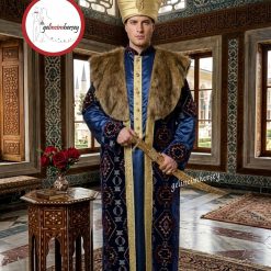 Gelincimherşey Koyu Lacivert Profesyonel Osmanlı Dönemi Padişah Kostümü