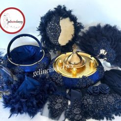 Gelincimherşey Lacivert Hürrem VIP Boncuk Dantelli Kına Seti