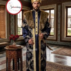 Gelincimherşey Lacivert Profesyonel Osmanlı Dönemi Padişah Kostümü