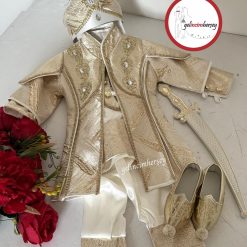 Gelincimherşey Osmanlı Şehzade Model 2 Yaş Gold Taş İşlemeli Lüks Sünnet Kıyafeti Seti