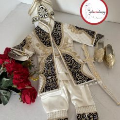 Gelincimherşey Osmanlı Şehzade Model 2 Yaş Lacivert Gold İşlemeli Sünnet Kıyafeti Tam Set