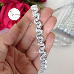 Gelincimherşey Süsleme için S Şekilli Su Taşı Dekoratif Şerit 1 cm 5 Metre - GÜMÜŞ