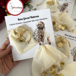 Gelincimherşey 10’lu Keseli Kına ve Halay Mendil Kına Hatırası - KREM