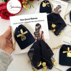 Gelincimherşey 10’lu Keseli Kına ve Halay Mendil Kına Hatırası - LACİVERT