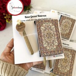Gelincimherşey 10’lu Şişe Kına ve Etnik Desenli Cüzdan Kına Hatırası - EKRU