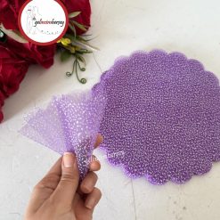 Gelincimherşey 20'li Karlı Dilimli Kesilmiş Organze Tül - 22 cm, MOR