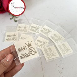Gelincimherşey 10'lu Taç Model Bride Team Sticker Dövme Çıkartma - GÜMÜŞ
