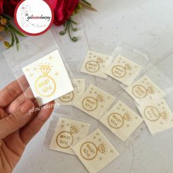Gelincimherşey 10'lu Tek Taş Bride Team Sticker Dövme Çıkartma - ALTIN