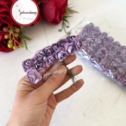 Gelincimherşey 144’lü Süsleme İçin Gül Kağıt Çiçek - LİLA