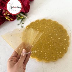 Gelincimherşey 20’li Puantiyeli Dilimli Kesilmiş Organze Tül - 24 cm, HARDAL