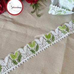 Gelincimherşey Batikli Beyaz Lale Model Dantel Güpür 4 cm 4.5 Metre