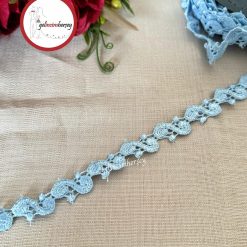 Gelincimherşey Mavi S Ara Model Dantel Güpür 2 cm 4.5 Metre