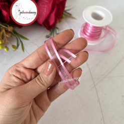 Gelincimherşey Pembe Organze Biyeli Kurdele 10 mm 5 Metre