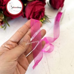Gelincimherşey Organze Kurdele 2 cm 4 Metre - KOYU FUŞYA