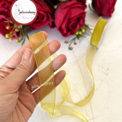 Gelincimherşey Organze Kurdele 2 cm 4 Metre - YAĞ YEŞİLİ