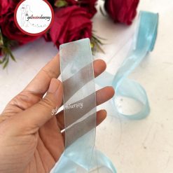 Gelincimherşey Organze Kurdele 3 cm 4 Metre - BUZ MAVİ