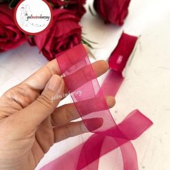 Gelincimherşey Organze Kurdele 3 cm 4 Metre - KOYU FUŞYA