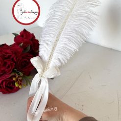 Gelincimherşey Tüylü Kurdele Süslemeli Nikah Kalemi