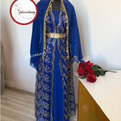 Gelincimherşey Saks Mavi Yöresel Tel Kırma Kemerli Bindallı - 42