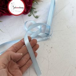 Gelincimherşey Saten Grogren Kurdele 1 cm - BEBE MAVİSİ