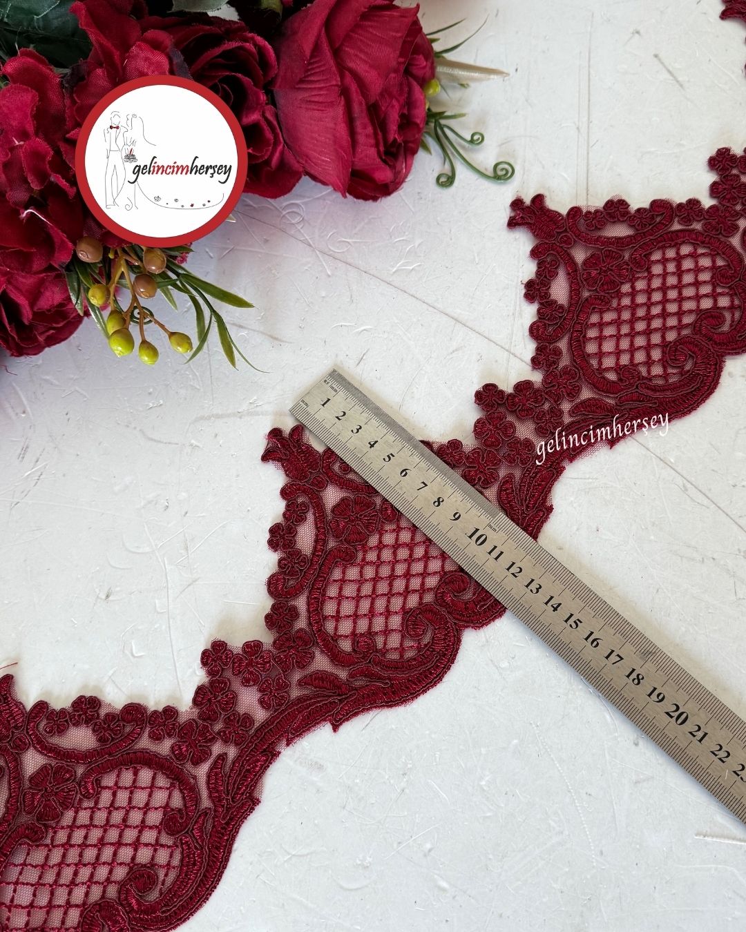 GelincimherşeyAlestaKafesFransızGüpür13cm1metreBordo2