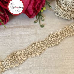 Gelincimherşey Dar Ara Dantel Güpür 4 cm 4.5 Metre - BEJ