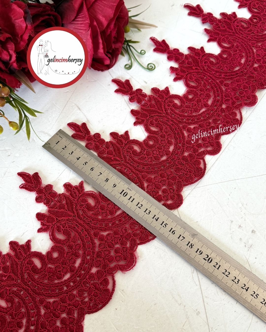 GelincimherşeyLalHanımeliFransızGüpür13cm1metreBordo2