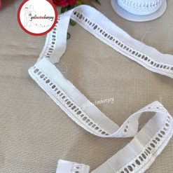 Gelincimherşey Lüks Elbise ve Çeyizlik Trikoton Ajurlu Kolber Fisto 3 cm 4 Metre