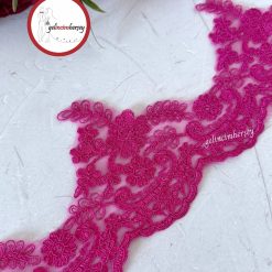 Gelincimherşey Safir Fransız Dantel Güpür 13 cm 1 Metre - FUŞYA
