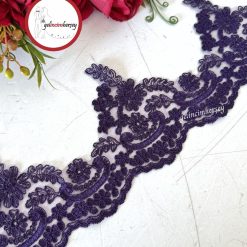 Gelincimherşey Safir Fransız Dantel Güpür 13 cm 1 Metre - MOR