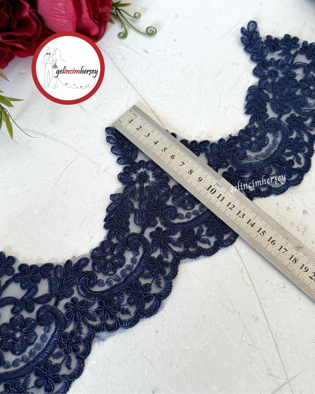 GelincimherşeySafirFransızGüpür14cm1metreLacivert2