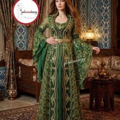 Gelincimherşey Yeşil İşlemeli Mihrimah Model Kaftan Bindallı 36 Beden