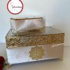 Gelincimherşey2'liCamFerforjeKapaklıGoldDetaylıGelinÇeyizSandığıCappucino1